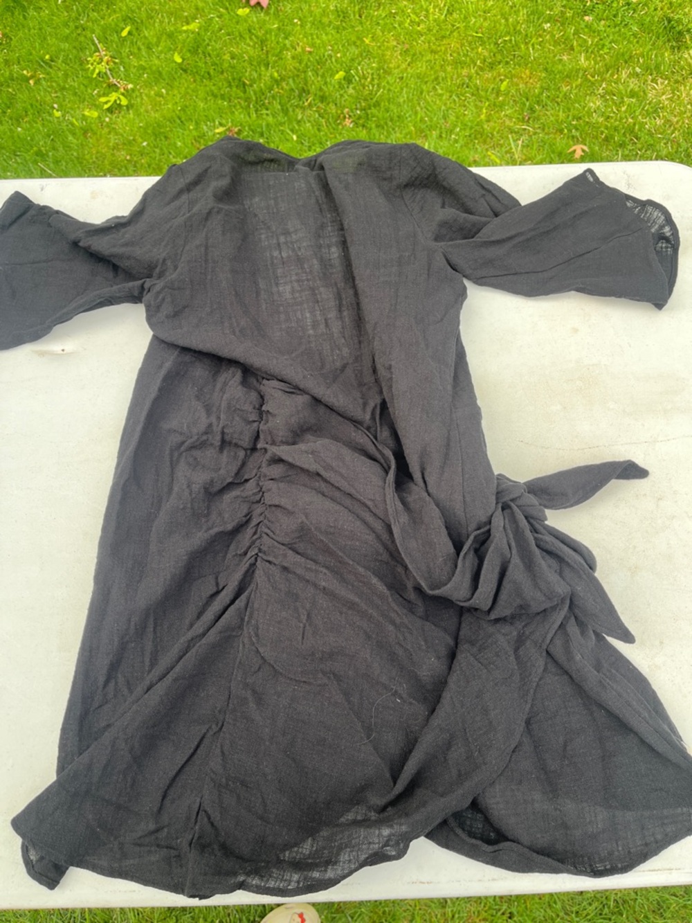 Mikuta Black Wrap Dress - Picture 4 of 4